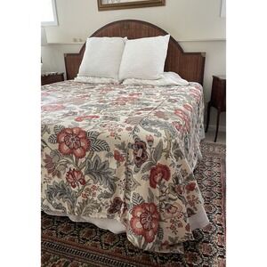 Pottery‎ Barn King Allegra Palampore King Duvet Cover Linen Cotton Blend Paisley